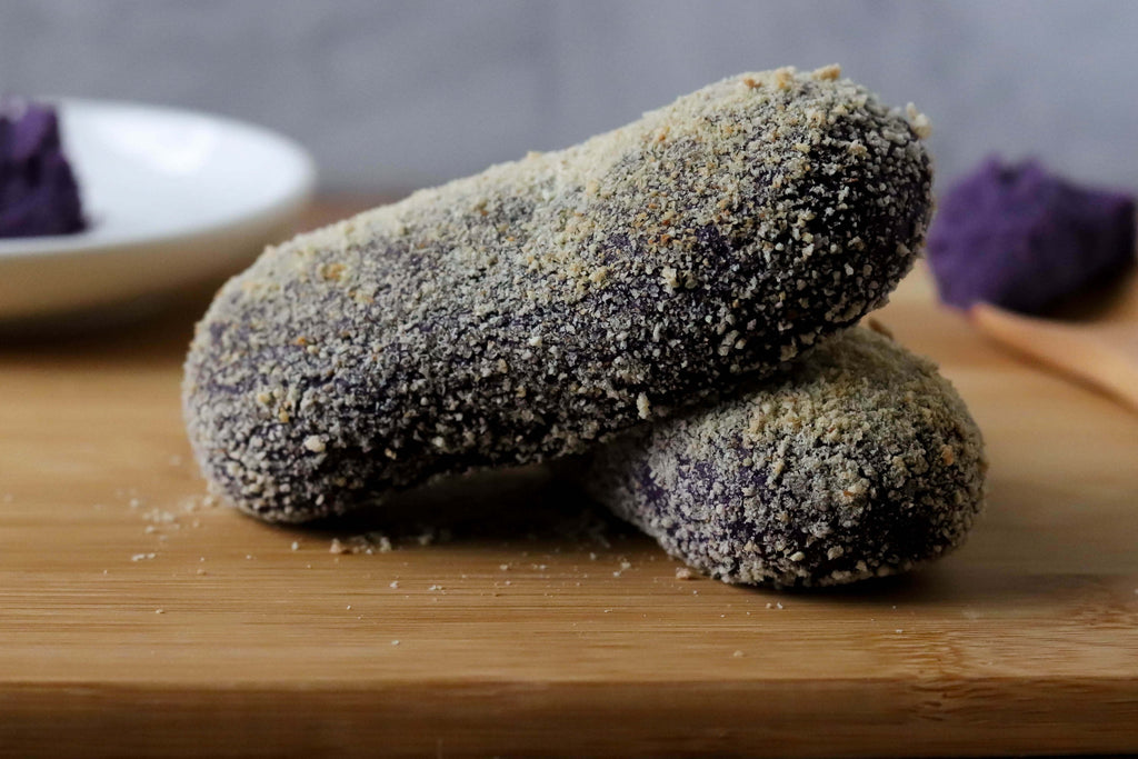 Mangan Express Ube Cheese Roll is a classic Filipino bread filled with real ube (purple yam) and cheese